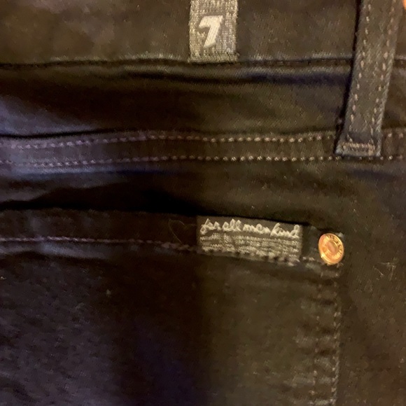 LN 7 FOR MANKIND MID RISE ANKLE SKINNY JEANS. DARK BLUE. - Picture 9 of 12